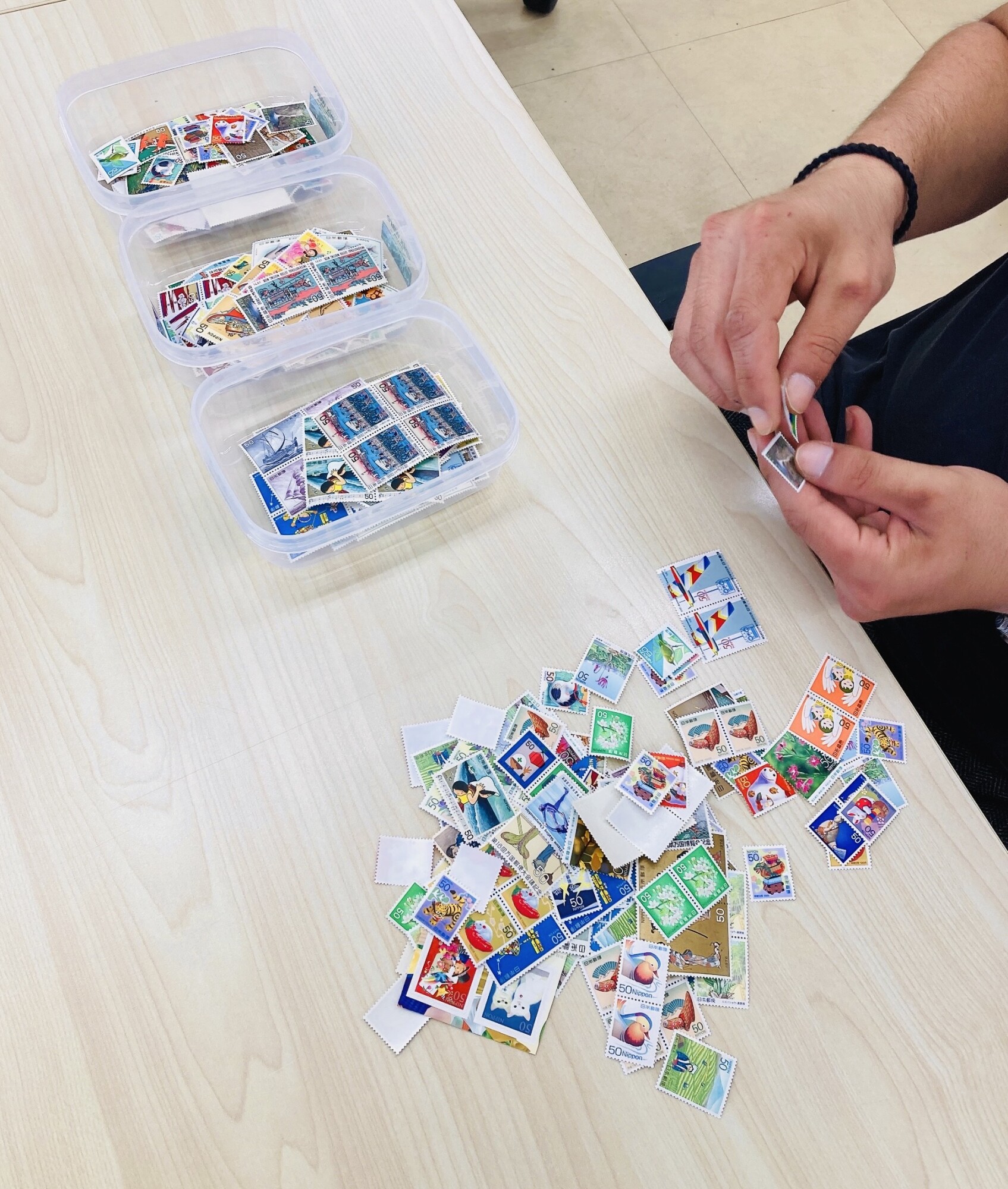 切手作業