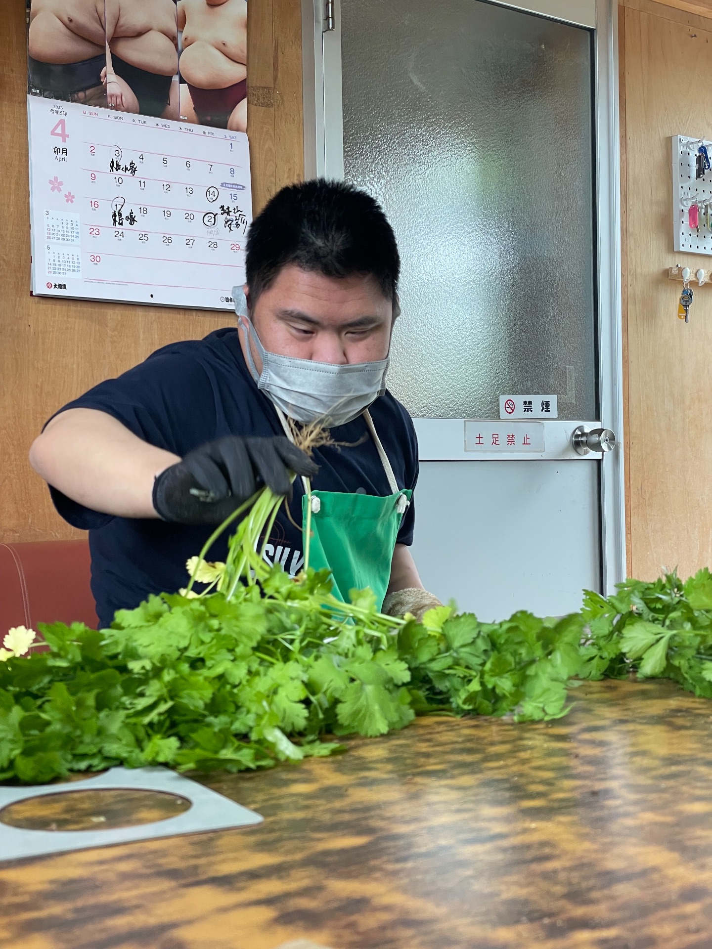 パクチーの袋詰め