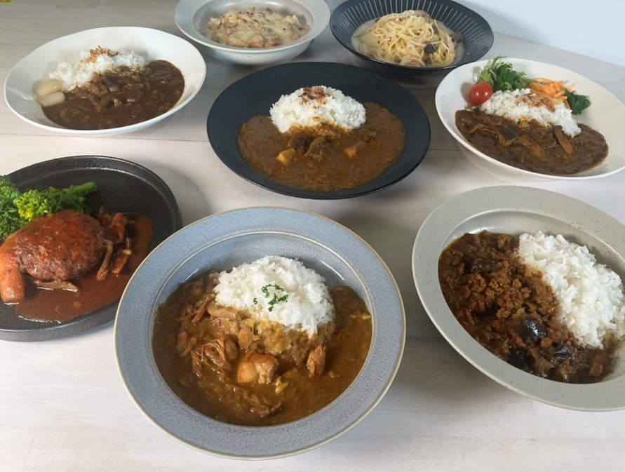 カレー・ハンバーグ・パスタの画像