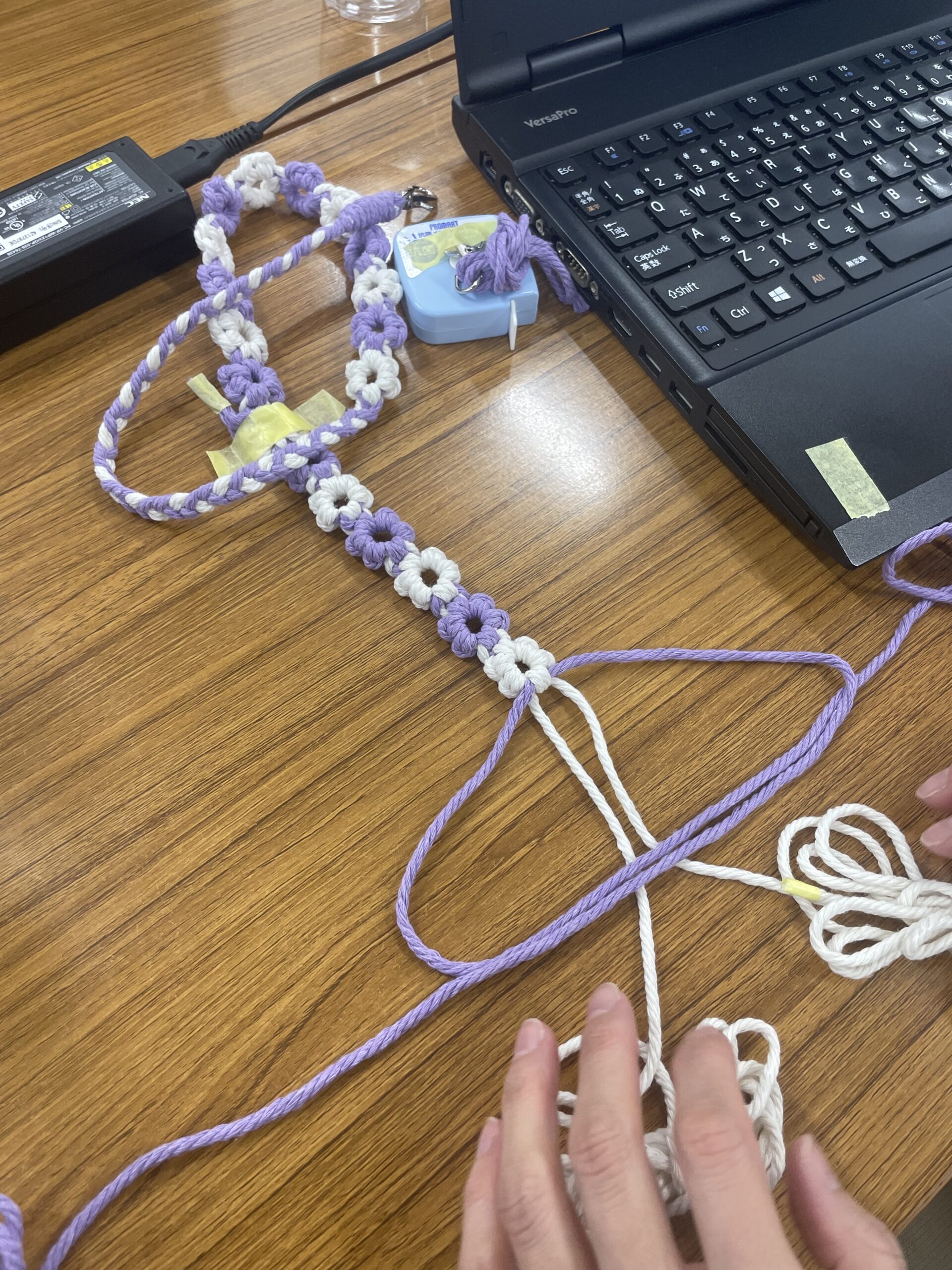 ハンドメイド製品制作の様子