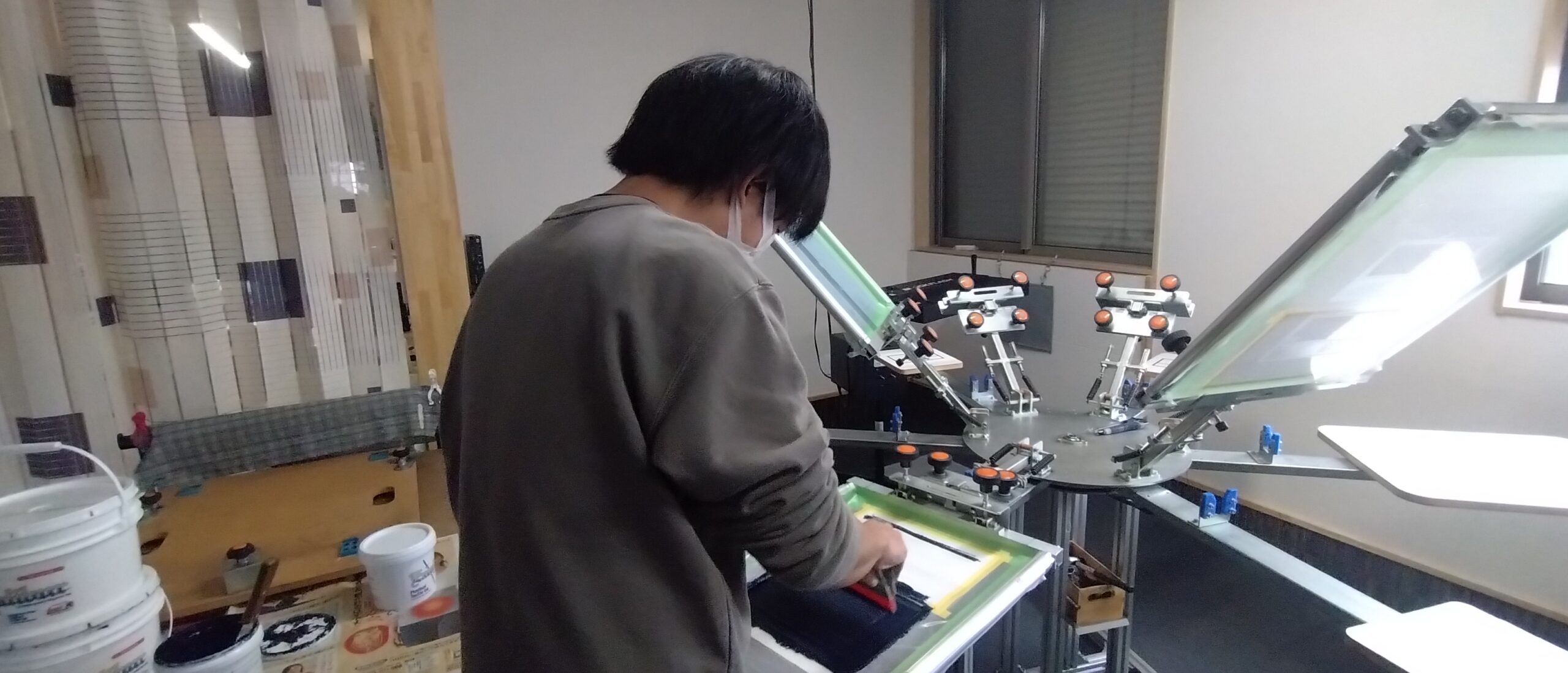 オリジナルTシャツ製作の様子